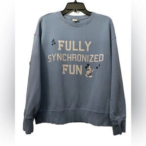 Uniqlo UT Disney Mickey Mouse Guitar Sweatshirt "Fully Synchronized Fun" Wmns XL